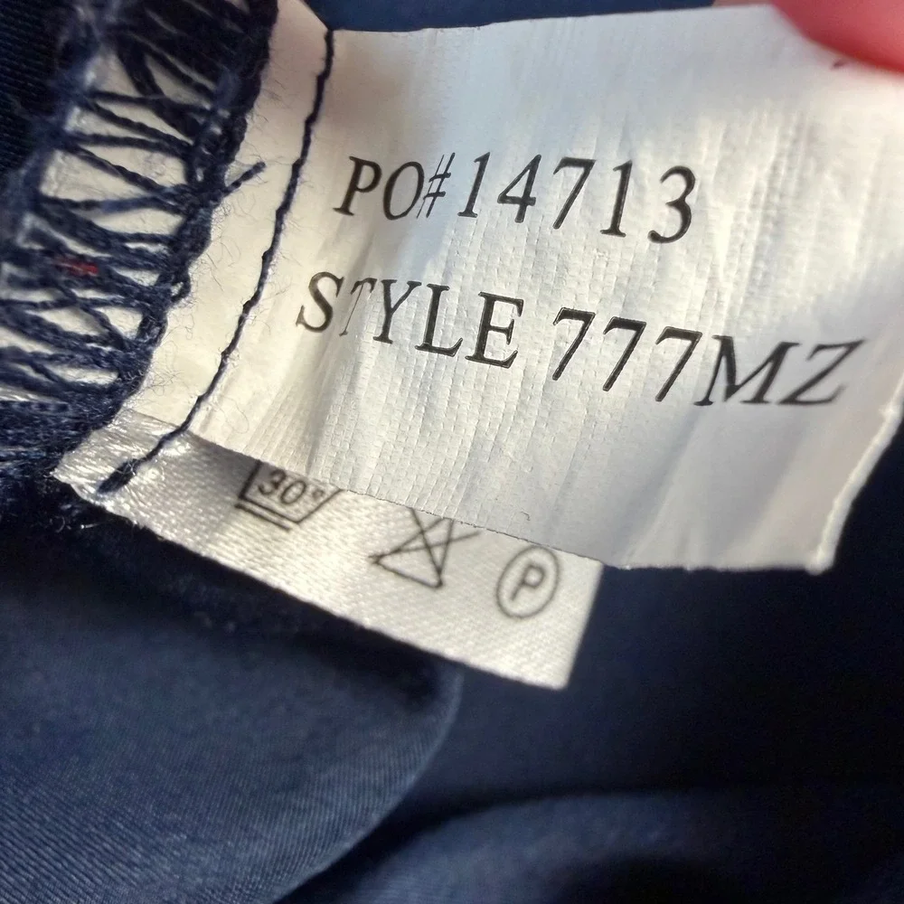 Perlis Performance Pullover Mens‎ L Navy Blue Quarter Zip Long Sleeve NOTE